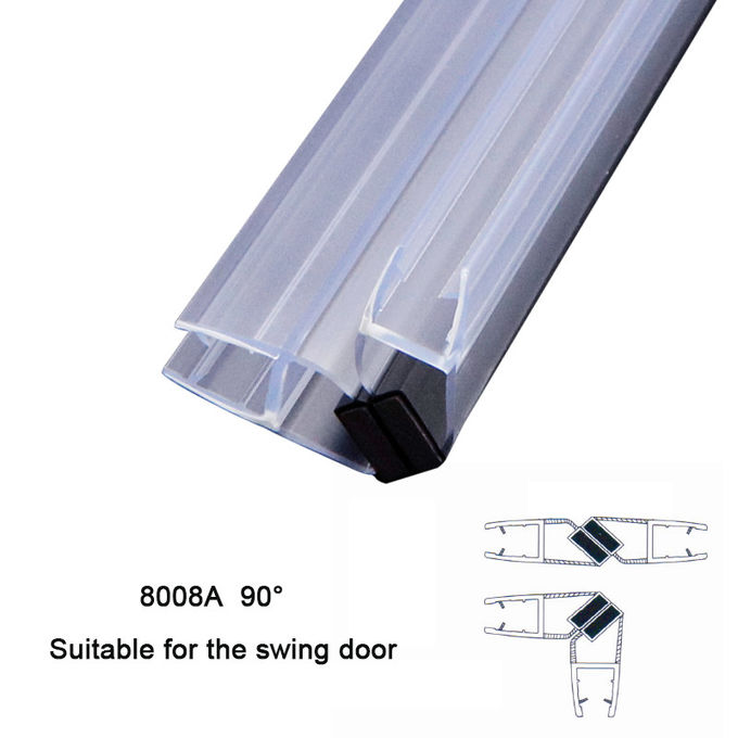 Good resilience Shower Door Strip PVC Waterproof Seals For 8mm Glass