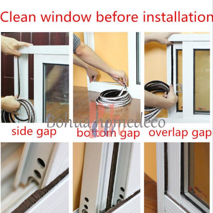 9*5mm OEM Self Adhesive Weather Stripping Wool Pile Window Weather Seal