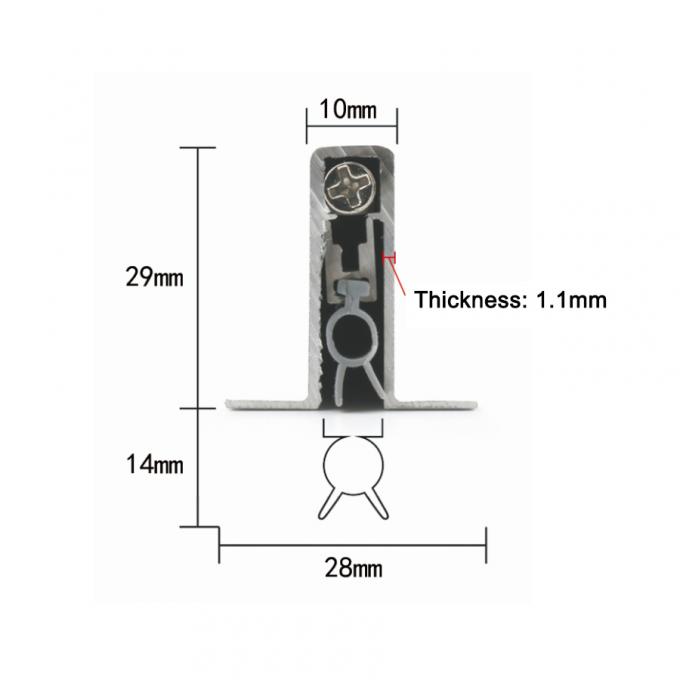 Concealed Drop Down Door Weather Seal dustproof For Wooden Door