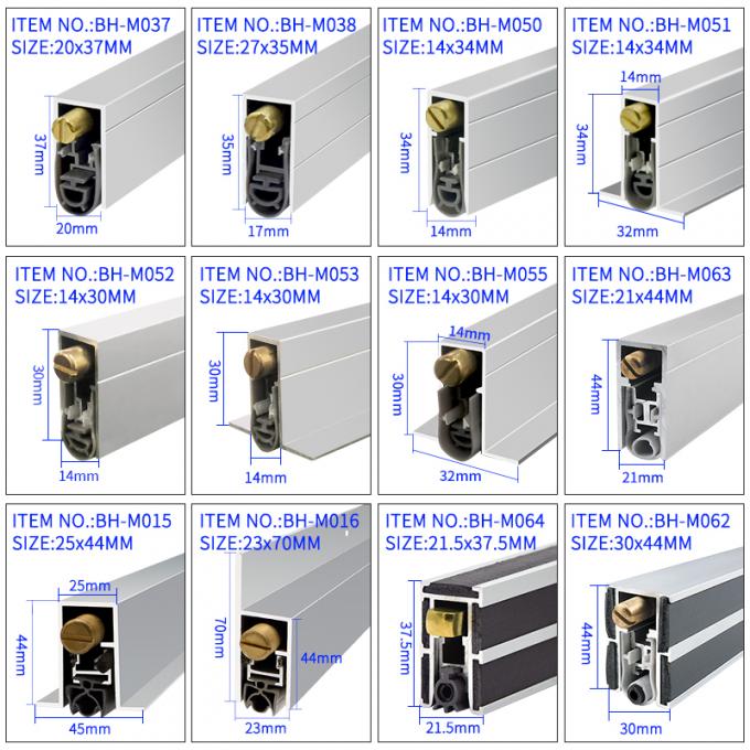 Office Door Bottom Seal Concealed Type 1000mm Dust Proof Acoutic Door Seals