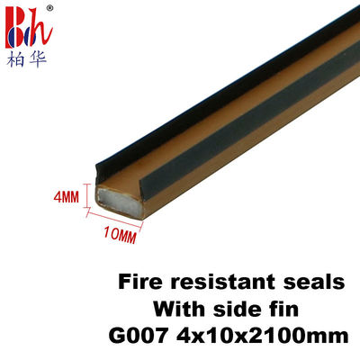 Brown Pvc Seal Strip With Side Fin Sodium Silicate Filling Intumescent