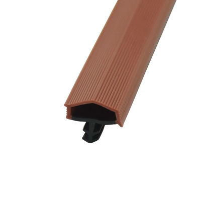 High Resilience Co-Extruded Wooden Door Seal Strips TPE Door Weather Seal Strip Brown