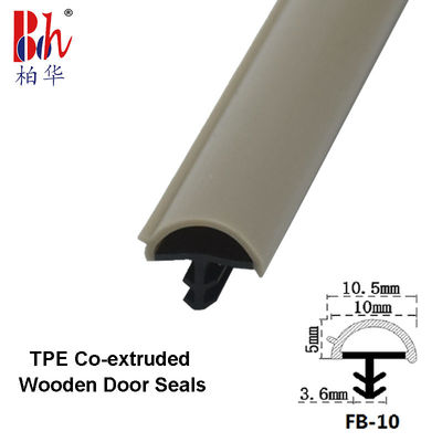 Anti Collision Co-Extruded Wooden Door Seal Strip D Shape Rubber Sealing Strips Weatherstripping