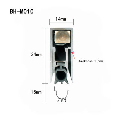 650mm Concealed Automatic Door Bottom Seals Heavy Duty Aluminium Weatherstrips