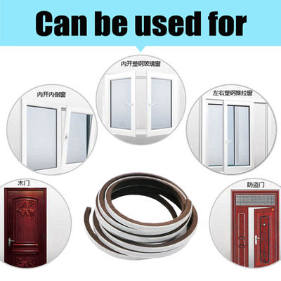 15x5mm Self Adhesive Weather Stripping Brush Sealing Wool Pile Draught Excluder