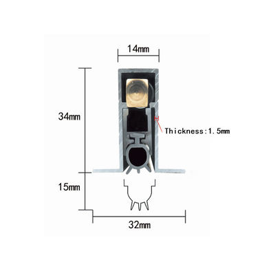 Dust Prevention Automatic Door Bottom Seals Concealed / Non Visible With Side Edge