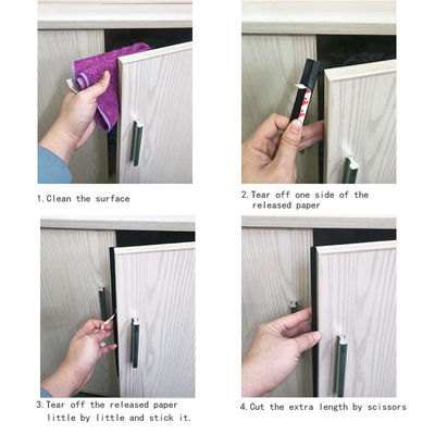 Windproof Wardrobe Door Seal Strip 3M Self Adhesive Weather Stripping