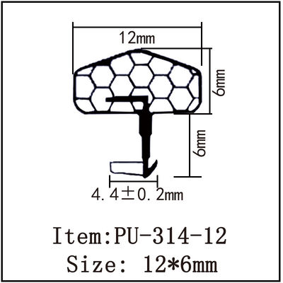 customized PU Foam Door Weather Stripping with block Insects
