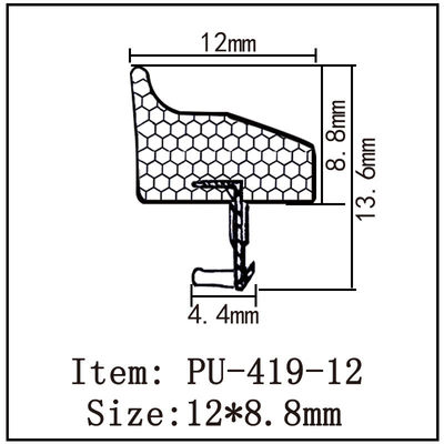 Soundproof PU Foam Seal Strips Cladding Type Bevel Edge For Doors And Window