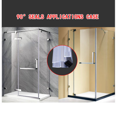 10mm 90° Bathroom Shower Door Seal Strip PVC Magnetic Door Weatherstrip
