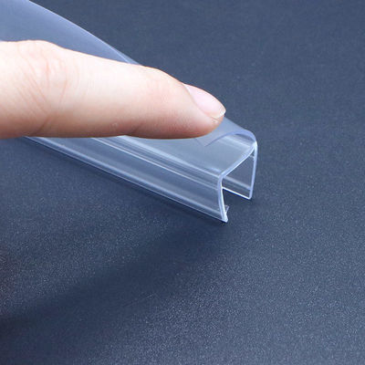 PVC Transparent Glass Shower Door Seal Strip H Shape Bathroom Water Retaining Strip