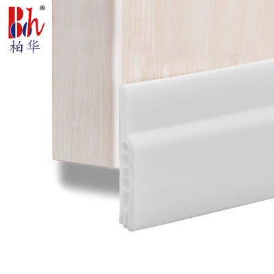 Self Adhesive Silicone Weather Stripping Door Seal With 3M Glue Tape White 45mm