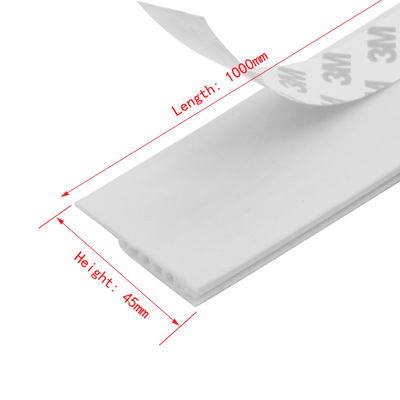 Self Adhesive Silicone Weather Stripping Door Seal With 3M Glue Tape White 45mm