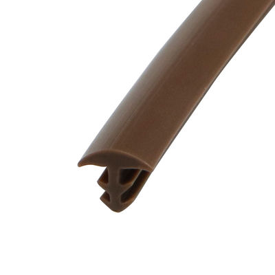 Slot Type Pvc Door Seal Strip Solid Arc Shaped 8*2mm Multicolor Supported