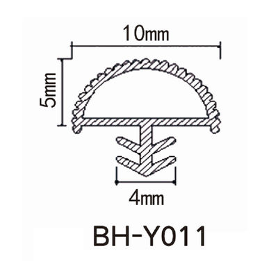 Non Toxic Wooden Door Seal Strip PVC Rubber D Shape Weather Stripping