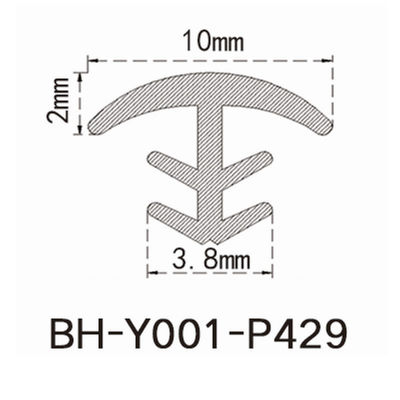 Solid T Shape Wooden Door Seal Strip Pvc Weather Strip Easy Installation