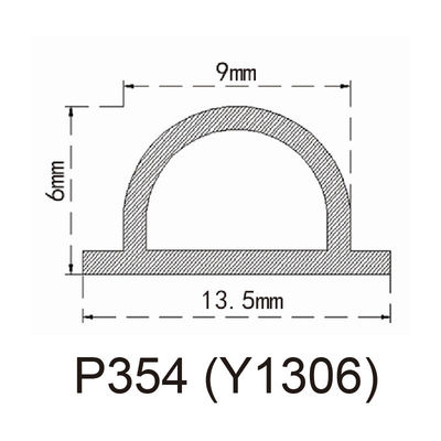 Anti Collision Wardrobe Door Seal Strip PVC Damping Strips Color Customized