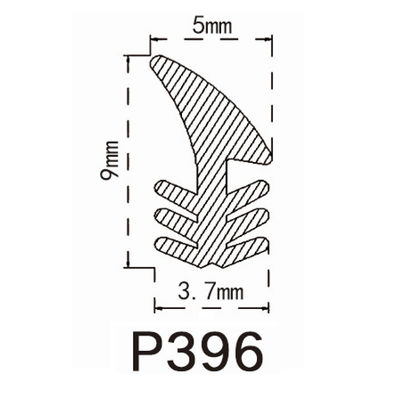 Slot Type OEM Pvc Door Weatherstrip easy to install CE approved