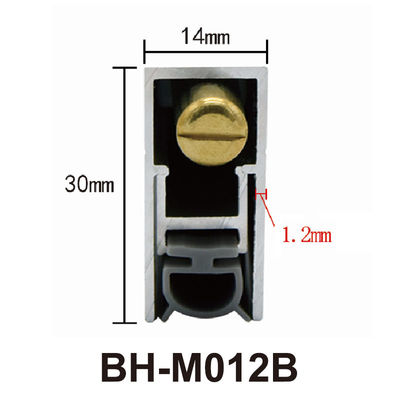 14*30mm Automatic Door Bottom Seals Aluminium Alloy Drop Down Seals For Fire Doors