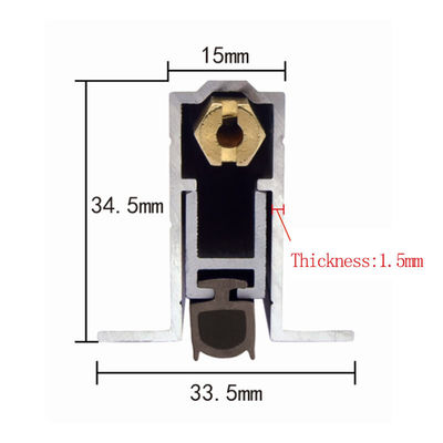 Acoustic Automatic Drop Door Bottom Seal Concealed Type With Side Collar