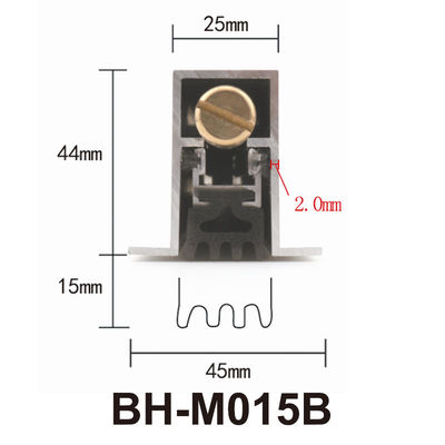 CE Concealed Aluminium Automatic Door Bottom Seals With EPDM Rubber Raven Rp70