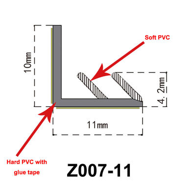 Self Adhesive Fire Resistant Seals Co extruded PVC for Wooden door