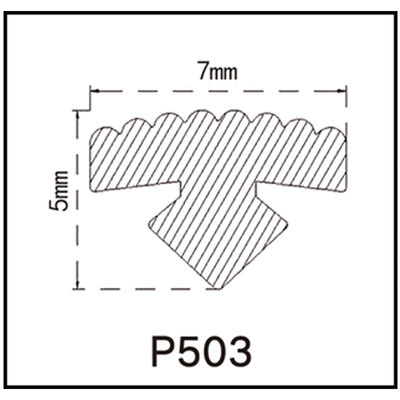 OEM PVC Rubber Strip 7*5mm For Garment Hang Bar