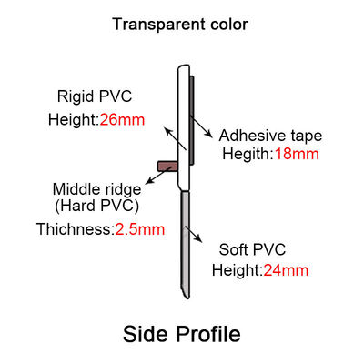 Co - Extruded PVC Door Bottom Seal Strip Dust Proof Door Sweeps Transparent