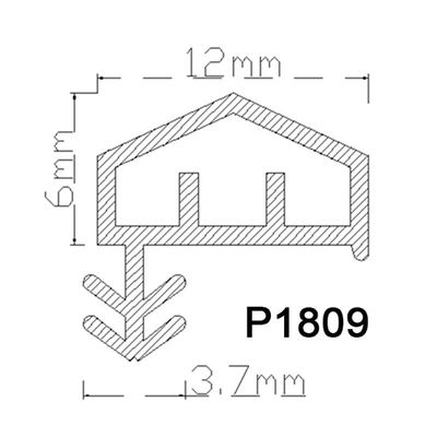 Anti Collision PVC Rubber Wooden Door Sealing Strips