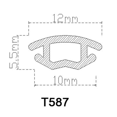 500M / Roll Pvc Rubber Door Seal TPE Anti Collision Groove Cover For Aluminium