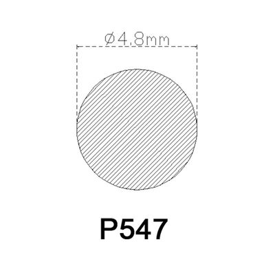 Dia. 4.8mm PVC Rubber Strip Round Cylindrical Solid Core