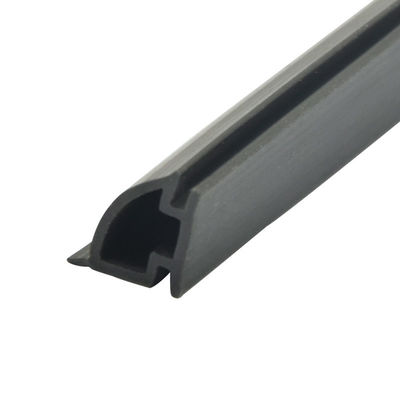 12.5*10mm PVC Rubber Strip TPE Anti Collision For Sliding Door Black Color