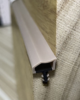 High Resilience Wooden Door Seal Strips Door Weatherstripings Gray Oak Color 10*6mm