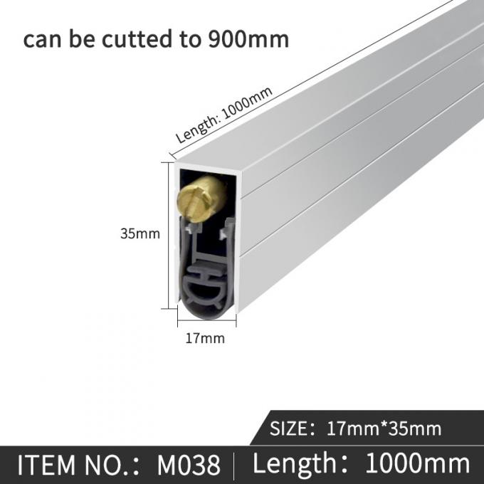 Automatic Drop Down Bottom Seals for Wooden Door Fully Cover Silicone Rubber Strips