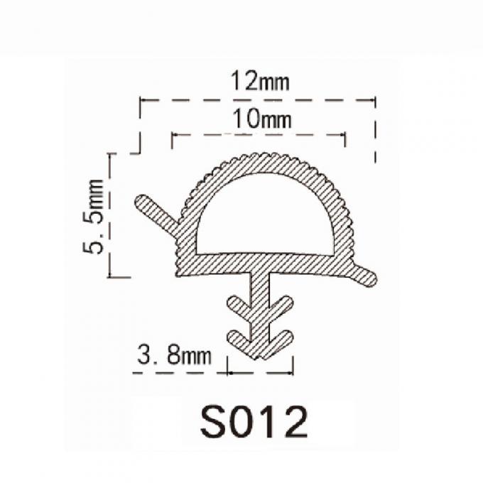 Anti Collision Wooden Door Seal Strip TPE Weather Stipping High Resilience