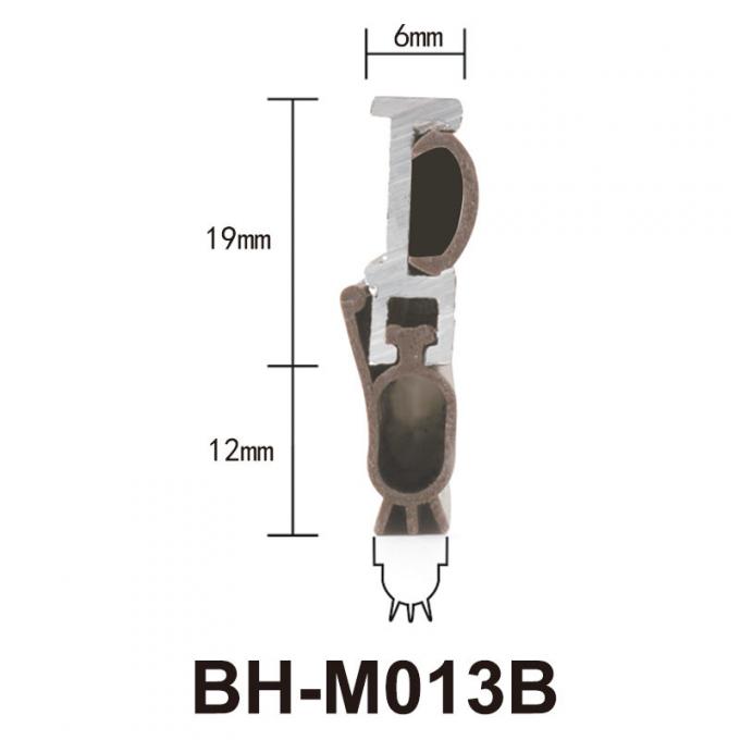 Bottom Aluminium Door Seal With Rubber Strip 1000mm Length